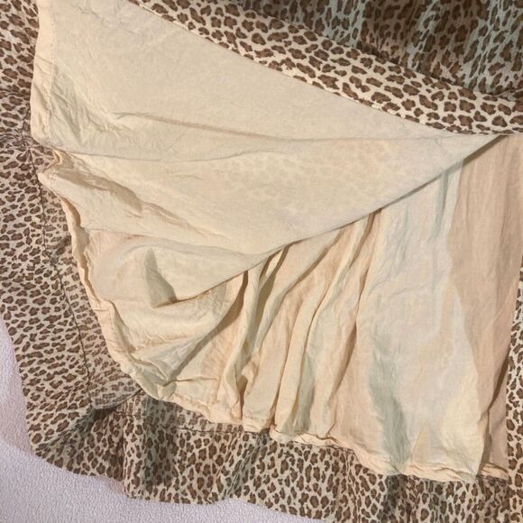 Anthropologie Dress 4 Cheetah Fit/Flare Full Button Flutter Sleeve Cottagecore - Picture 7 of 11